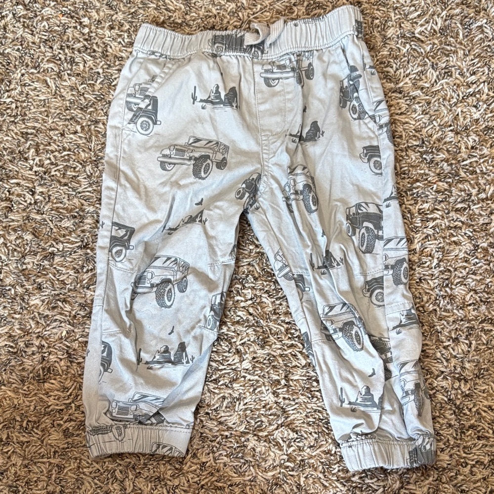 Garanimals Gray Kids Jeans with Vehicle Print